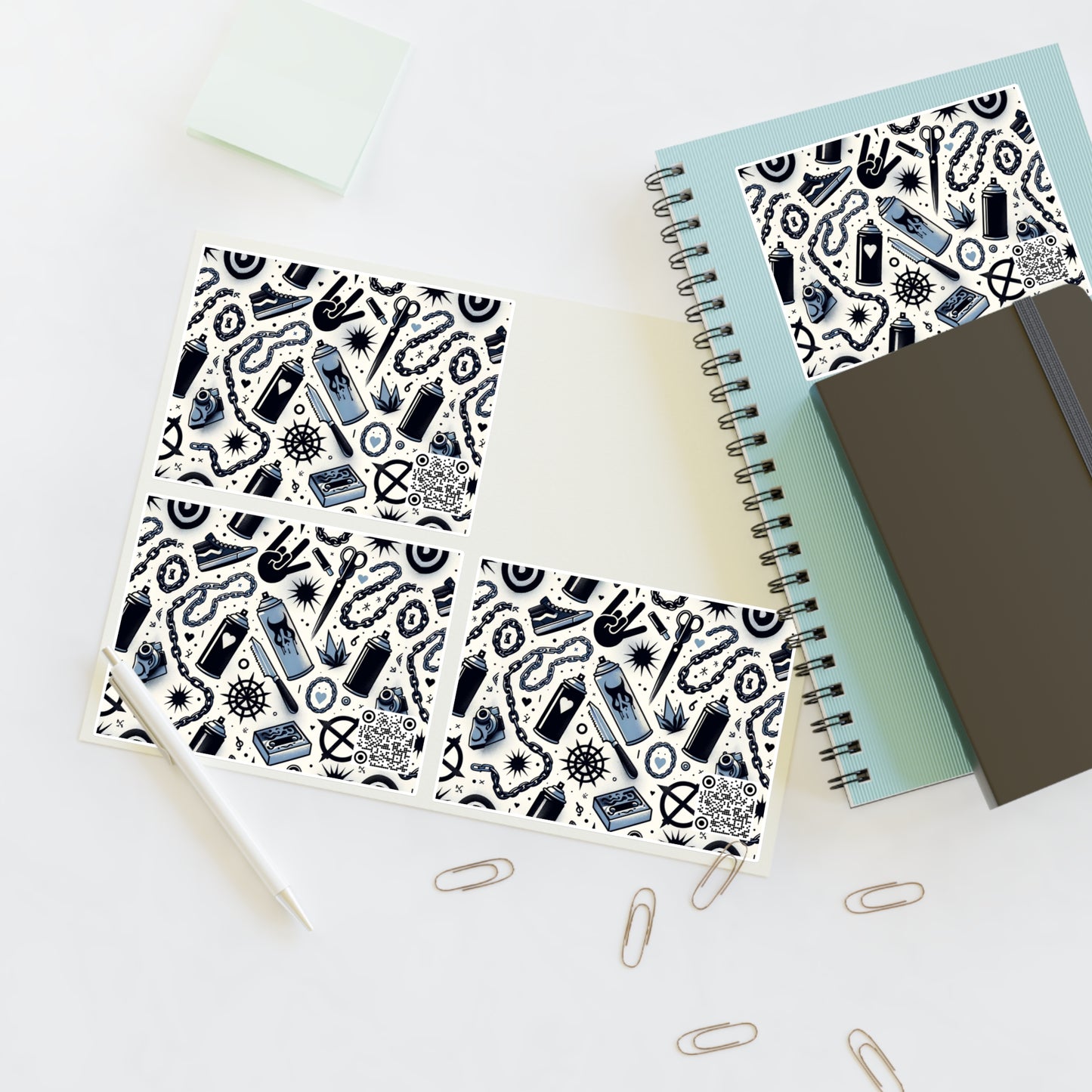 Cultural Rebellion Graphics Edgy and Rebellious With a Hint of Nostalgia Sticker Sheets - 8404 Design-57
