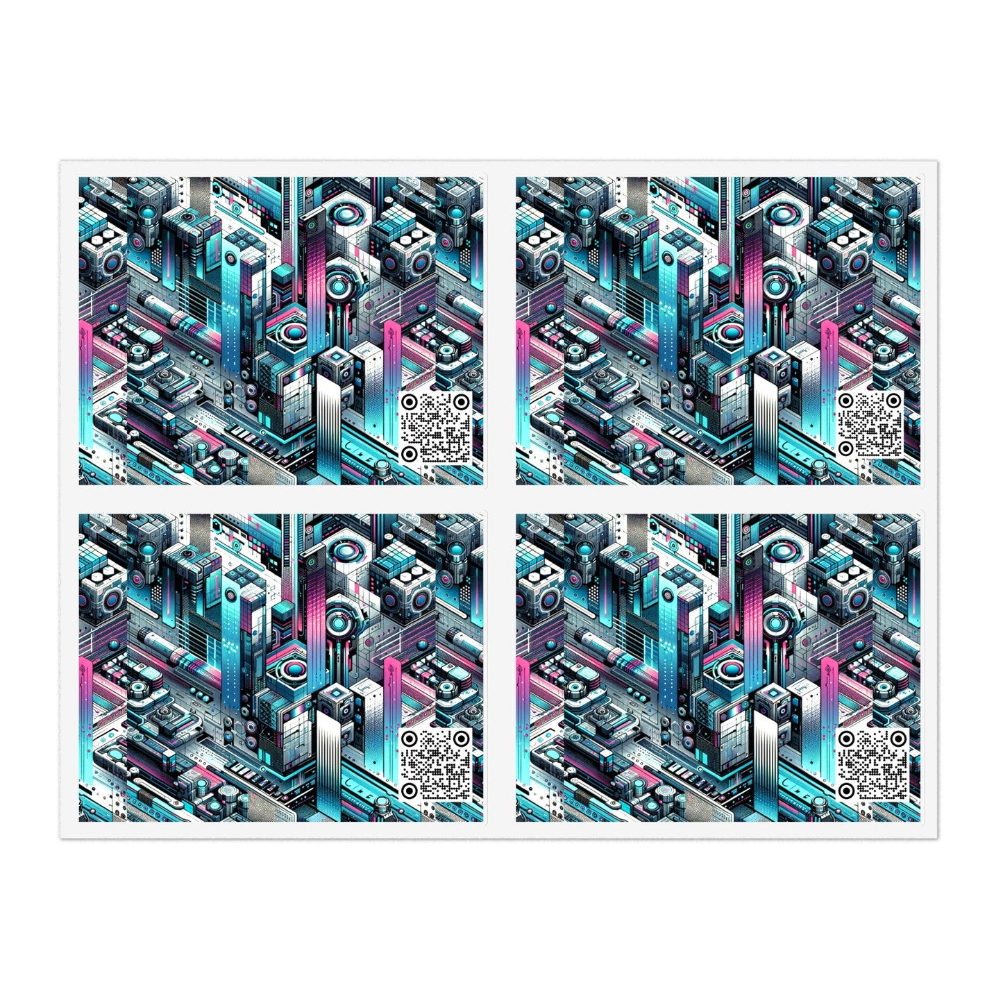 Digital Motion Futuristic Tech Sticker Sheets - 8404 Design-40