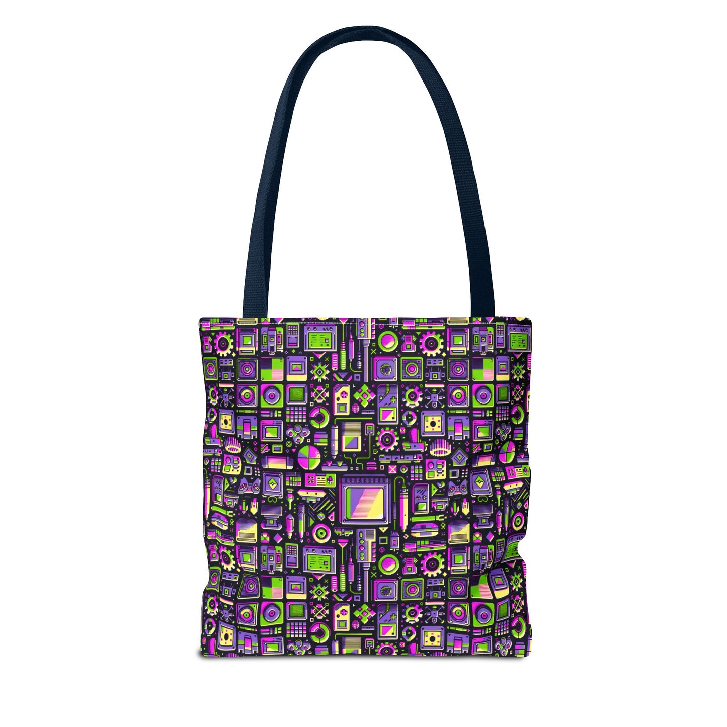 Digital Nostalgia Remix Modern Vintage Fusion Tote Bag - 8404 Design-67