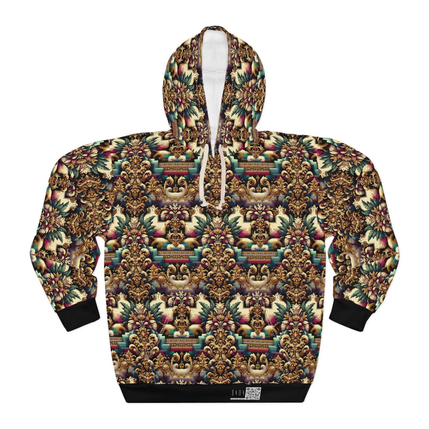 Digital Renaissance Modern Baroque Fusion Pullover Hoodie - 8404 Design-60