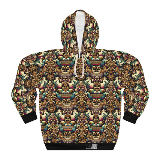 Digital Renaissance Modern Baroque Fusion Pullover Hoodie - 8404 Design-60