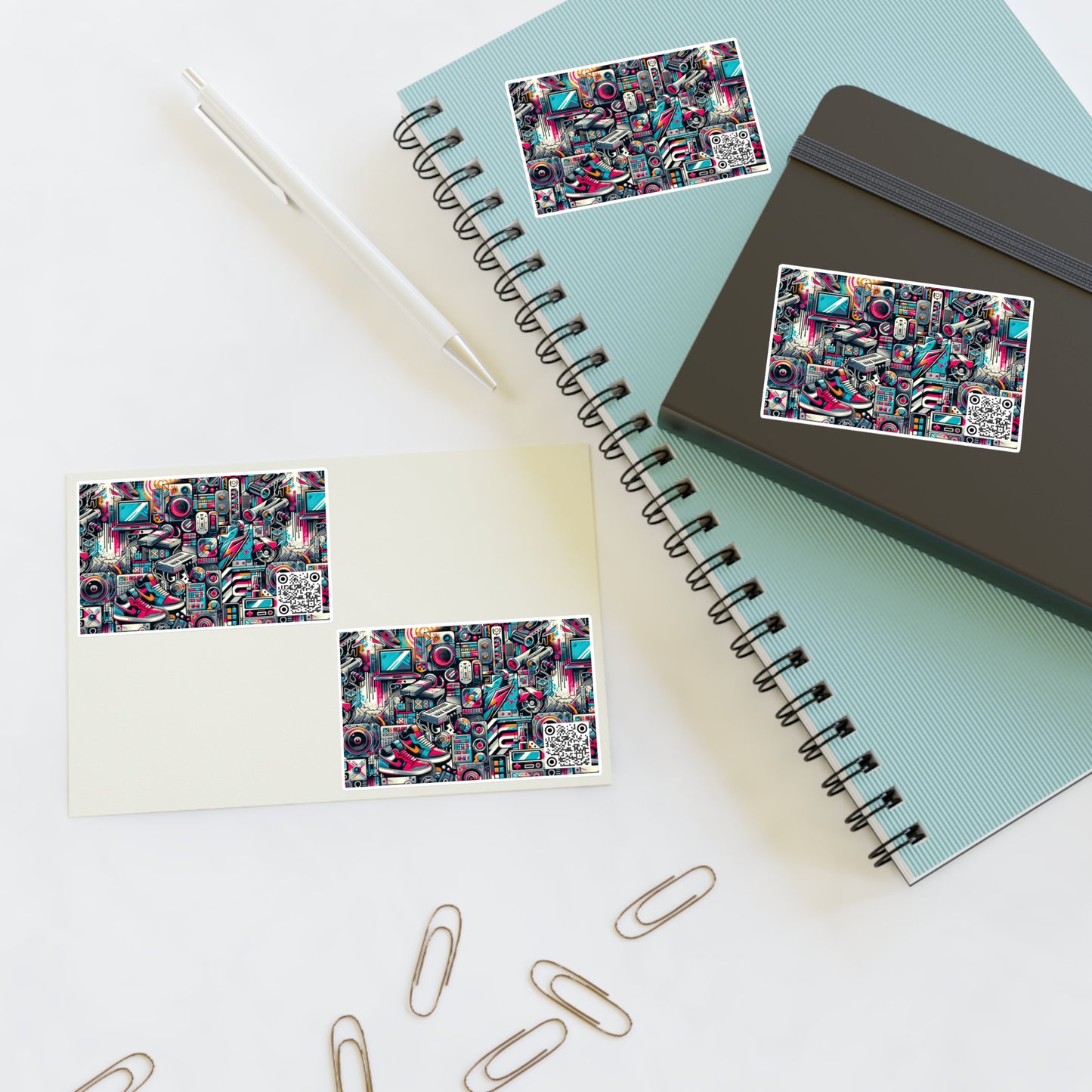 Urban Graffiti Fusion Eclectic Street Art Meets Modern Tech Culture Sticker Sheets - 8404 Design-50