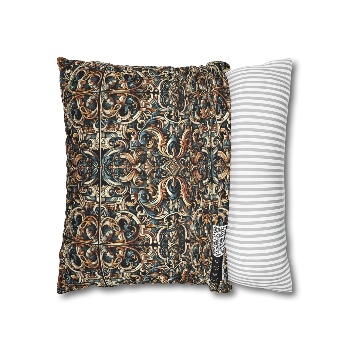 Urban Renaissance Historical Fusion With Street Edge Spun Polyester Square Pillowcase - 8404 Design-59