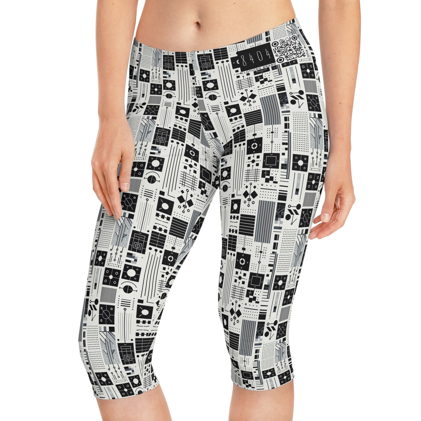 Digital Minimalism Minimalist Tech Women's Capri Leggings - 8404 Design-54
