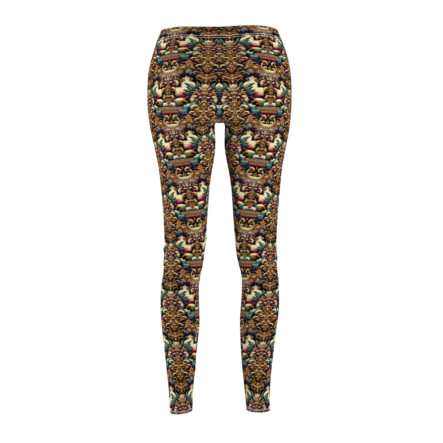 Digital Renaissance Modern Baroque Fusion Women's Cut & Sew Casual Leggings - 8404 Design-60