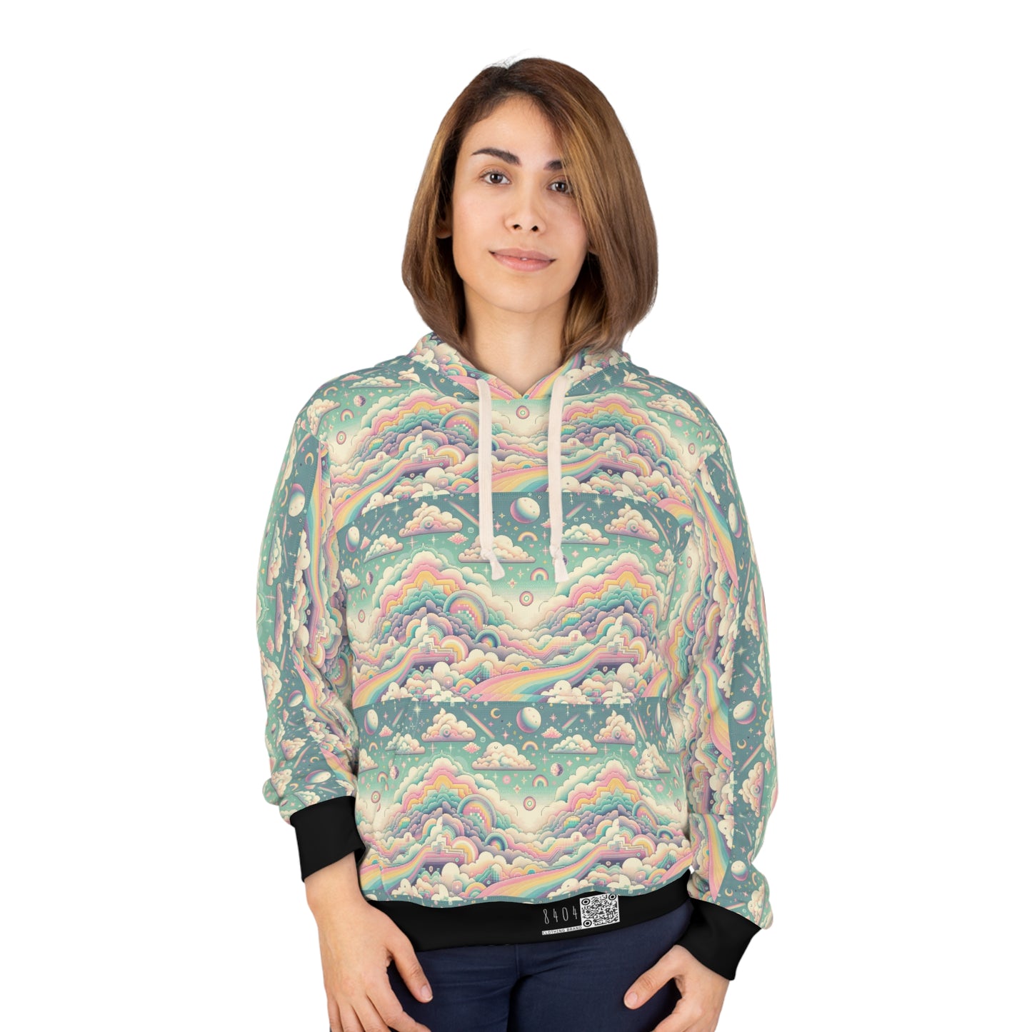 Digital Dreamland Whimsical and Nostalgic Streetwear With a Digital Twist Pullover Hoodie - 8404 Design-65