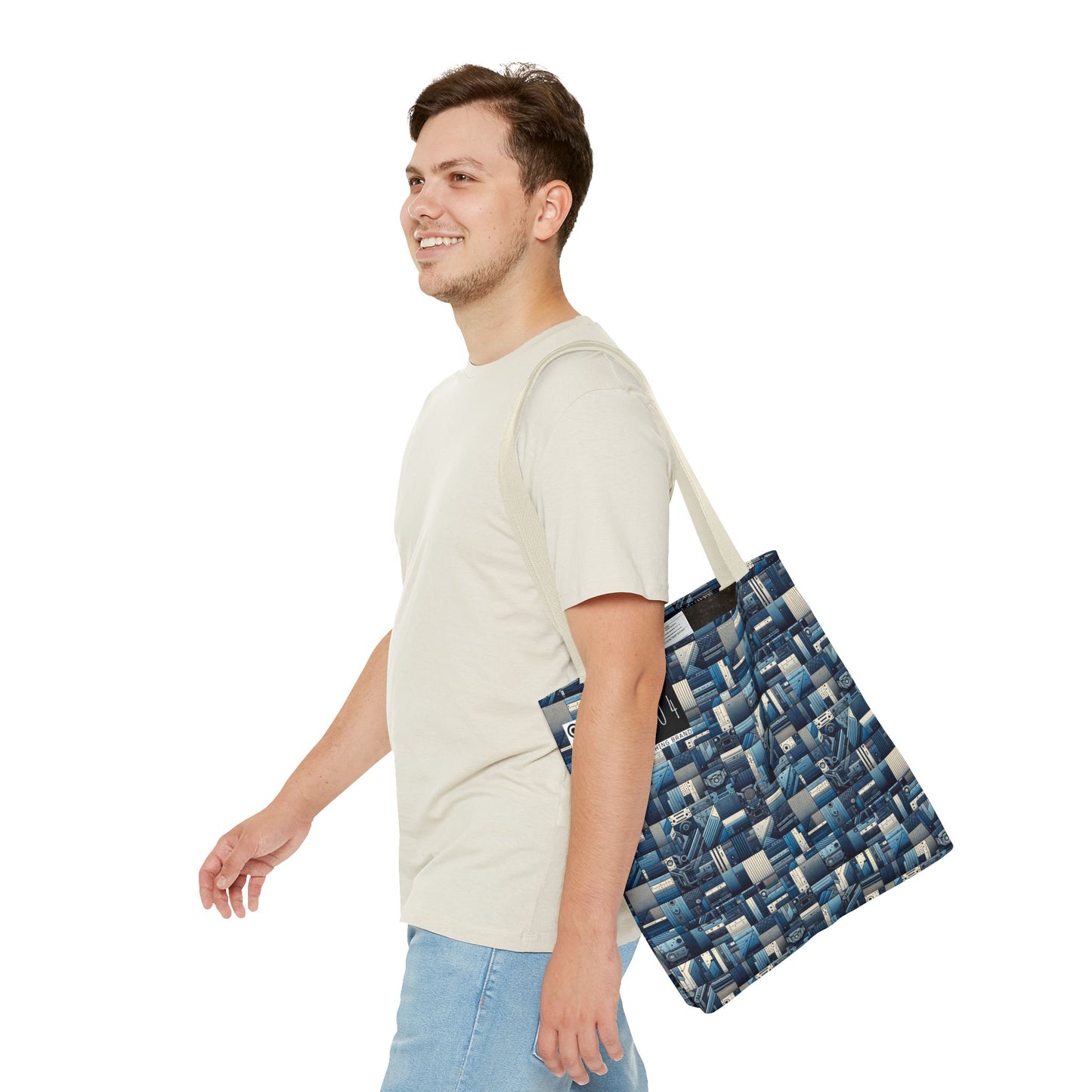 Tech-Inspired Utility Tech-Forward Streetwear With Utilitarian Edge Tote Bag - 8404 Design-44