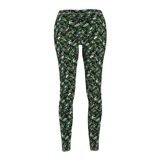 Tech Camo Fusion Tech-Forward Streetwear With a Futuristic Edge Women's Cut & Sew Casual Leggings - 8404 Design-58