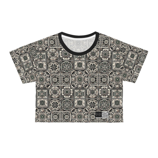 Cyber Garden Party Tech Garden Extravaganza Crop Tee - 8404 Design-45