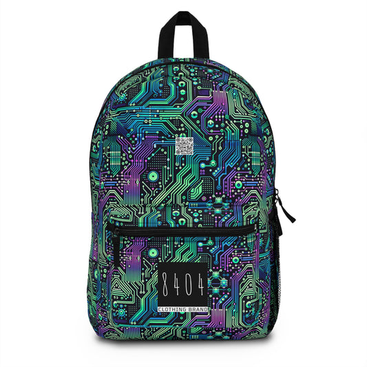 Tech-Infused Neon Tech-Forward Streetwear Backpack - 8404 Design-66