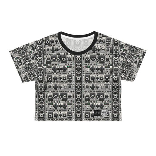 Tech Utility Aesthetics Tech-Forward Minimalism Crop Tee - 8404 Design-60
