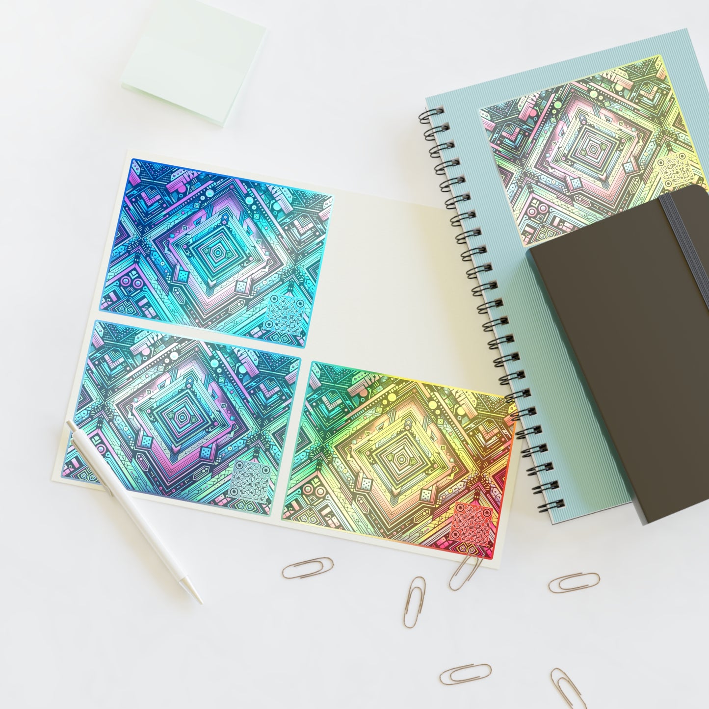 Tech-Infused Graphics Tech-Forward Streetwear Sticker Sheets - 8404 Design-51
