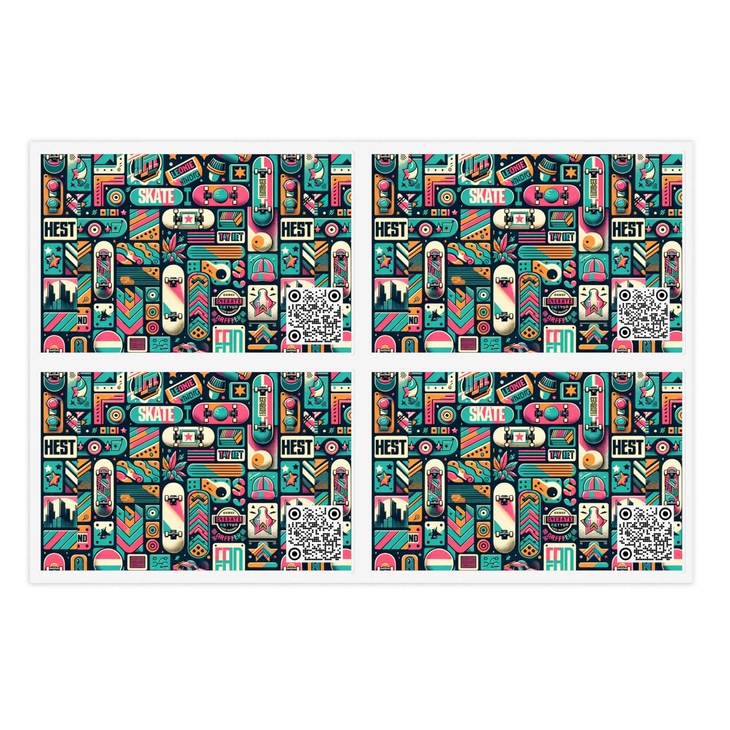 Skate Culture Revival Urban Retro Cool Sticker Sheets - 8404 Design-61