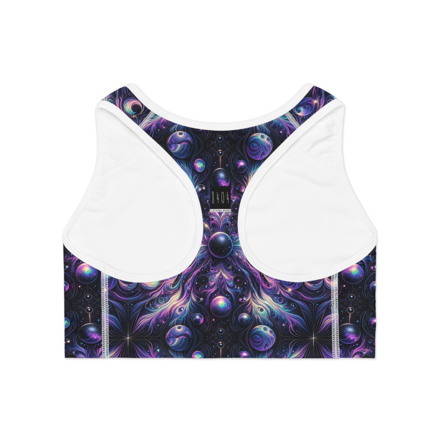 Galactic Hues Tech-Forward Cosmic Fusion Sports Bra - 8404 Design-41