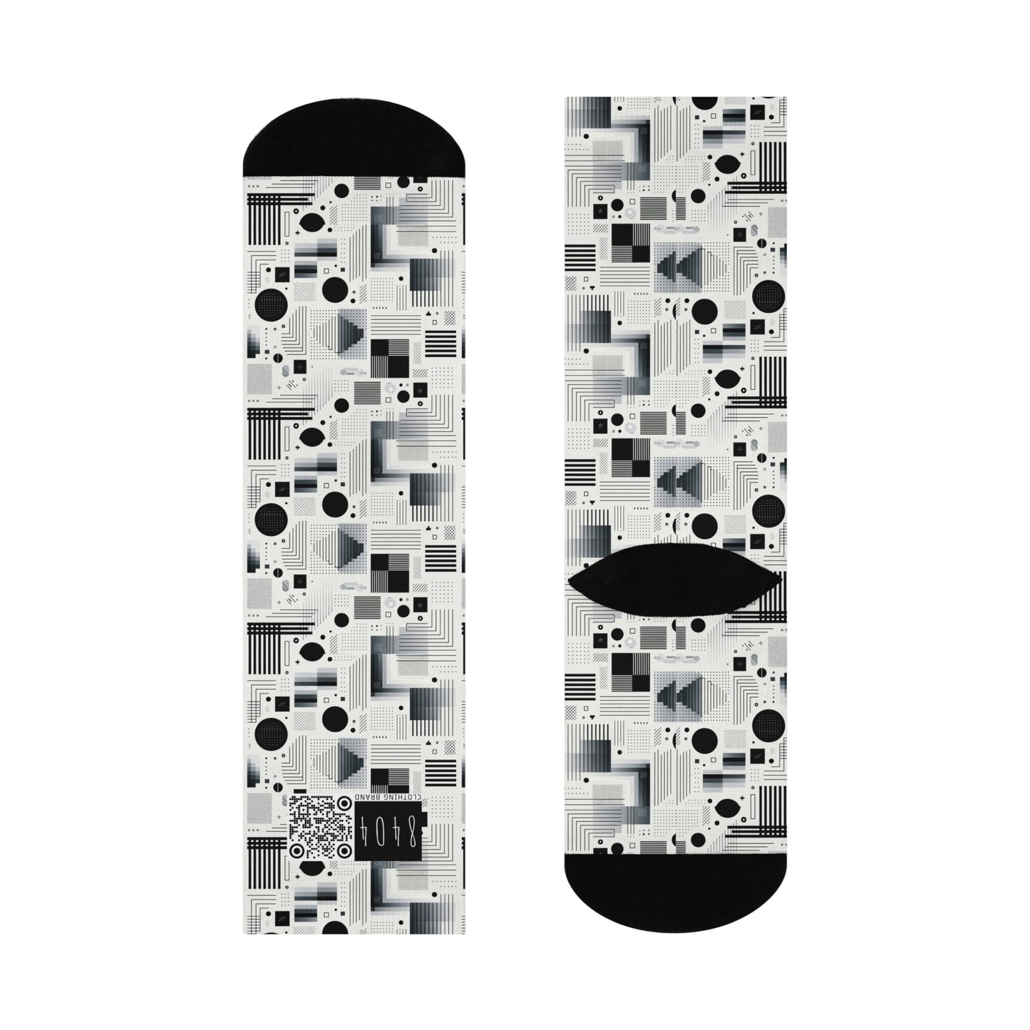 Digital Minimalism Minimalist Tech Cushioned Crew Socks - 8404 Design-60
