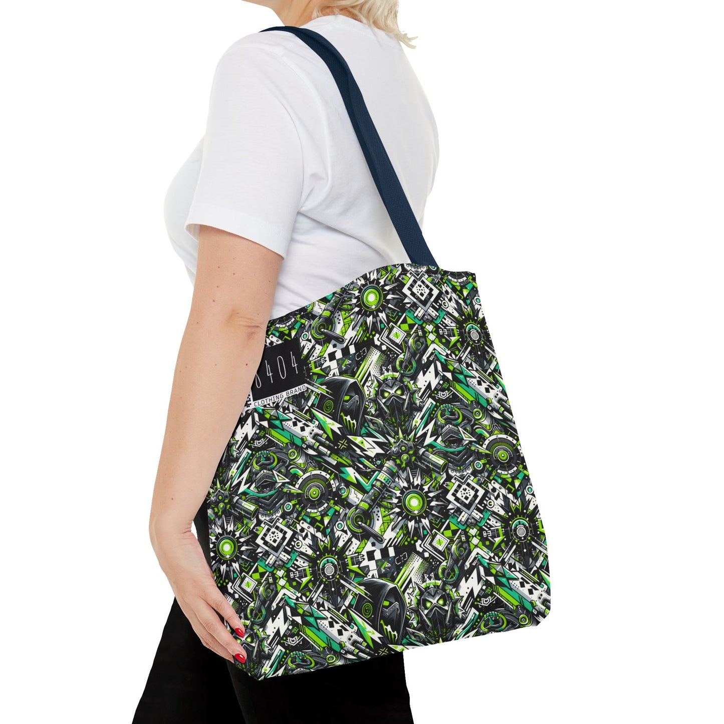 Graffiti Tech Fusion Bold Streetwear Fusion Tote Bag - 8404 Design-50
