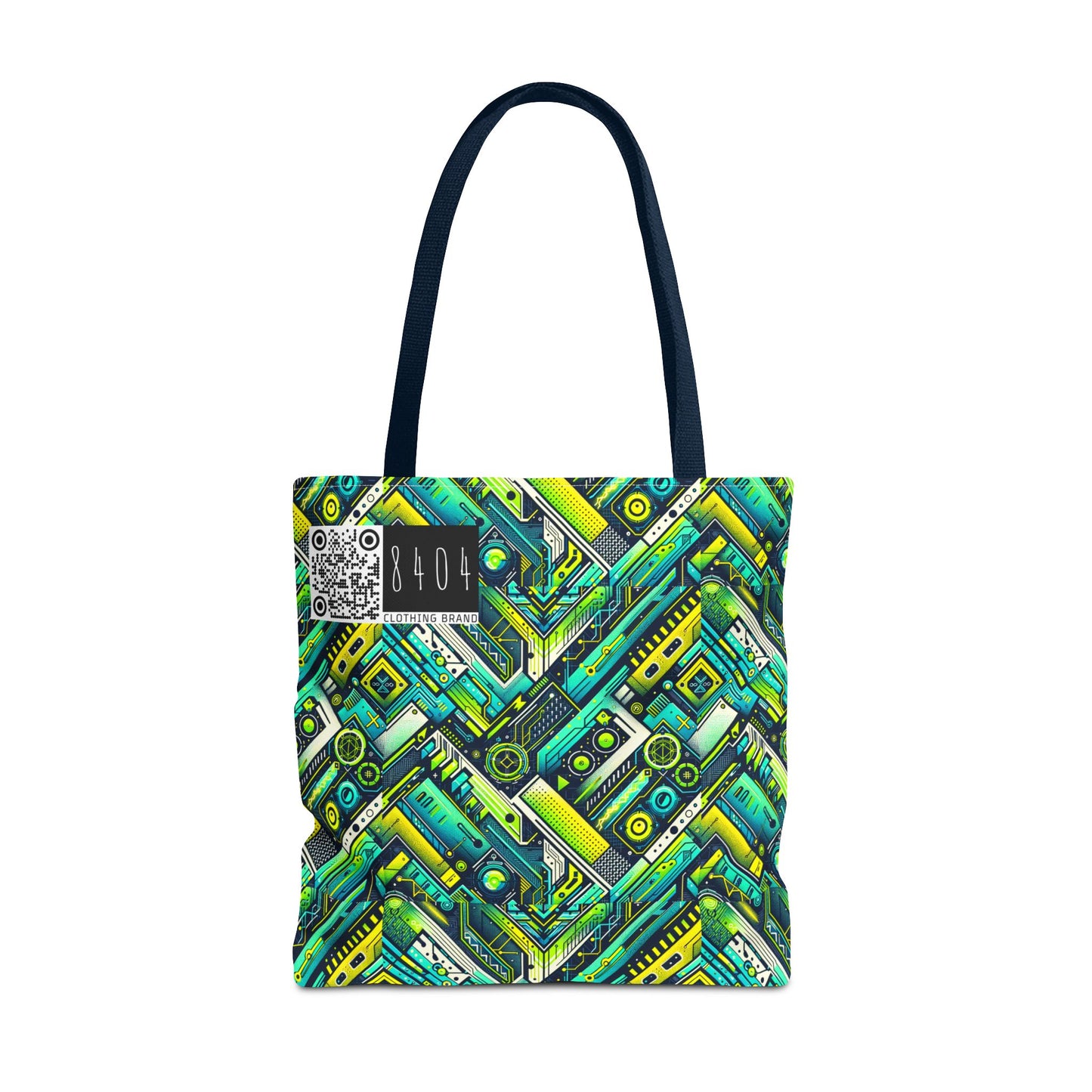 Tech-Infused Neon Tech-Forward Streetwear Tote Bag - 8404 Design-52