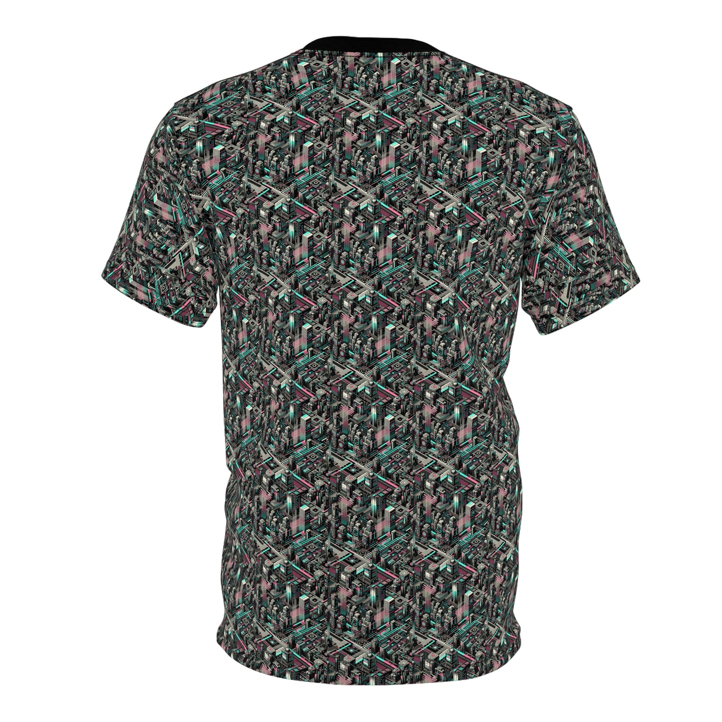 Digital Dreamland Tech-Inspired Streetwear Unisex Cut & Sew Tee - 8404 Design-51