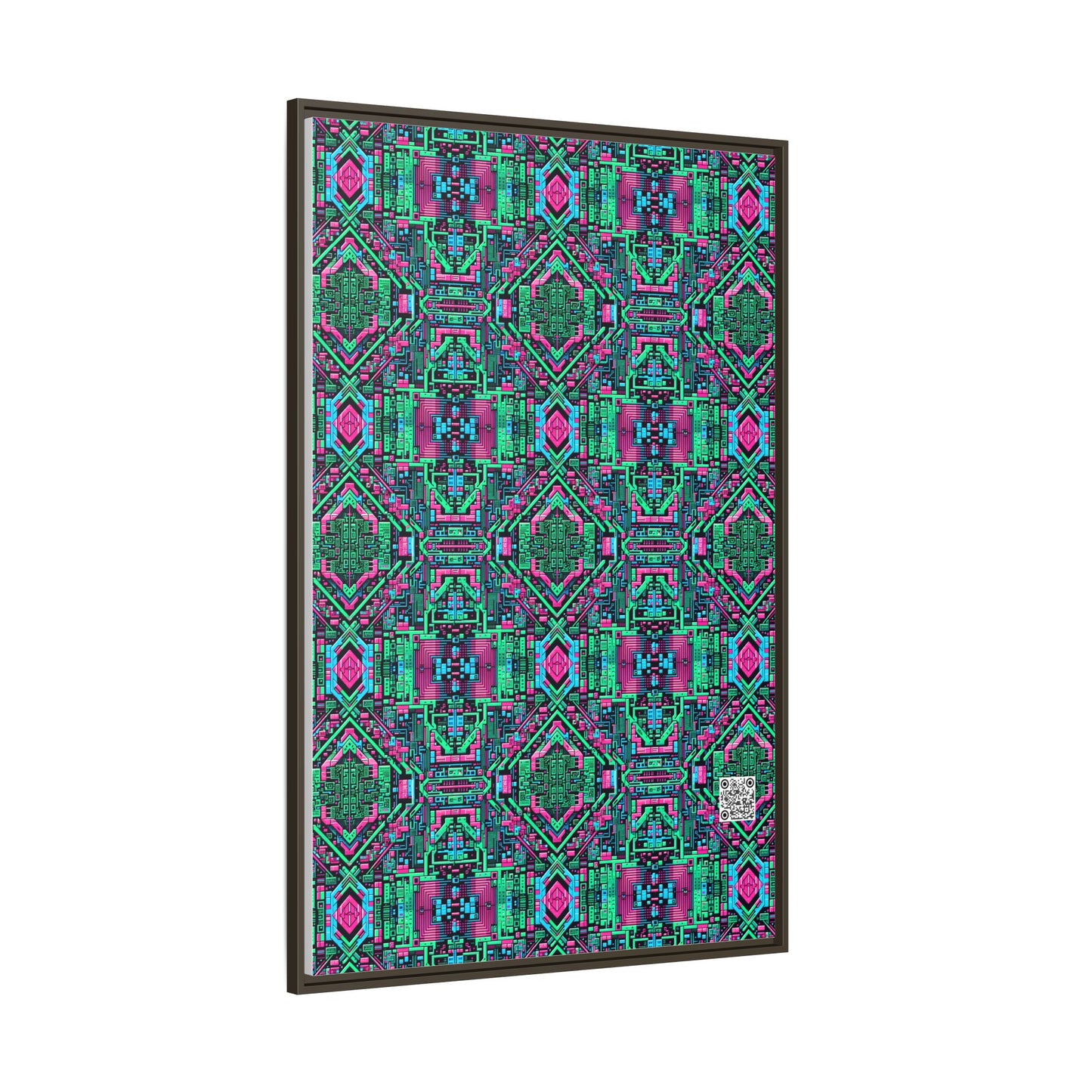Digital Glitch Vibes Tech-Inspired Streetwear Matte Canvas, Framed (multi-Color) - 8404 Design-71 A