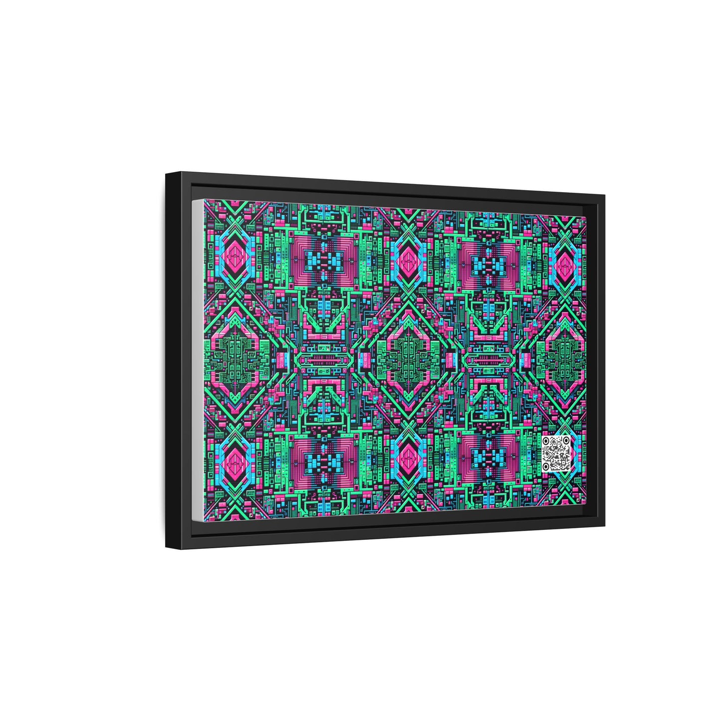 Digital Glitch Vibes Tech-Inspired Streetwear Matte Canvas, Framed (multi-Color) - 8404 Design-71 B