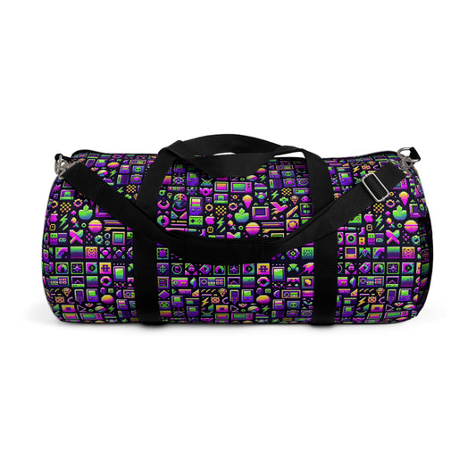 Digital Nostalgia Remix Modern Vintage Fusion Duffel Bag - 8404 Design-49