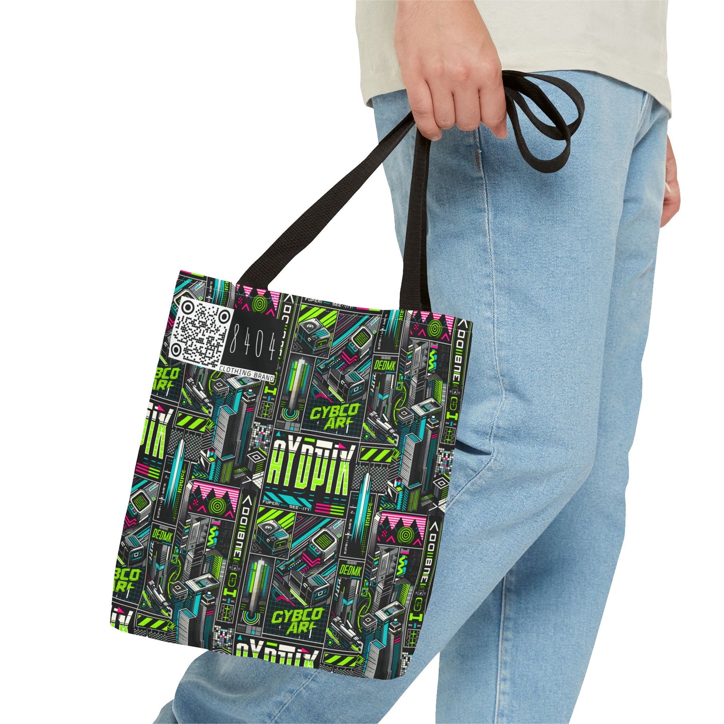 Tech-Forward Graphics Tech-Inspired Streetwear Tote Bag - 8404 Design-46
