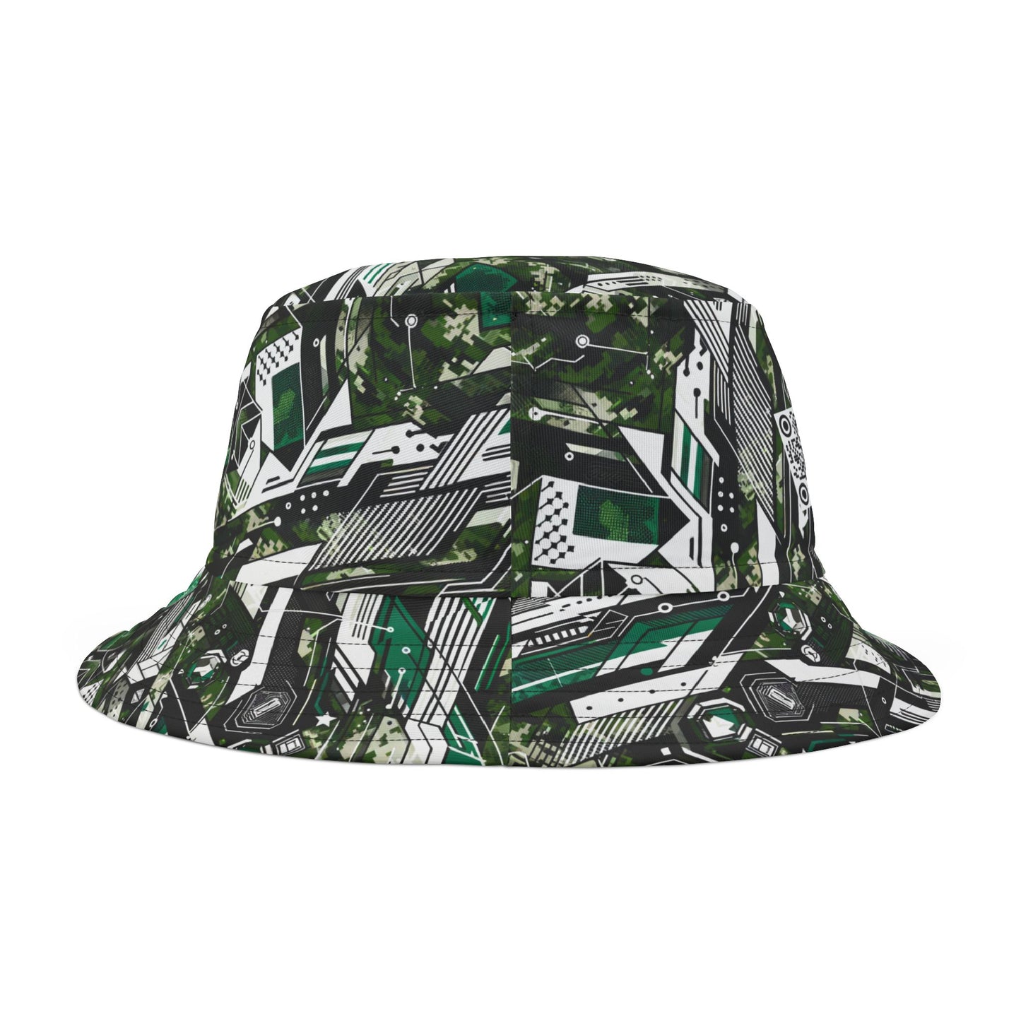 Tech Camo Fusion Tech-Forward Streetwear With a Futuristic Edge Bucket Hat - 8404 Design-63