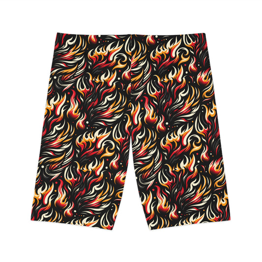 Fire & Flames Bold Streetwear Statement Women's Bike Shorts - 8404 Design-60