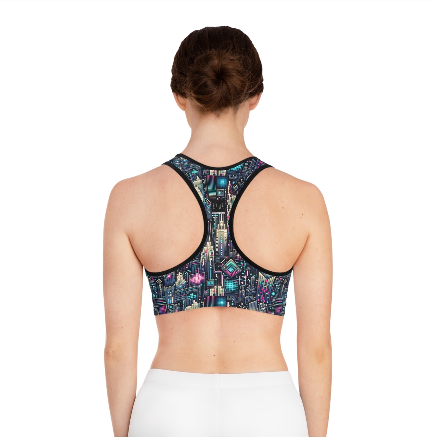Digital Renaissance Tech-Forward Maximalism Sports Bra - 8404 Design-56