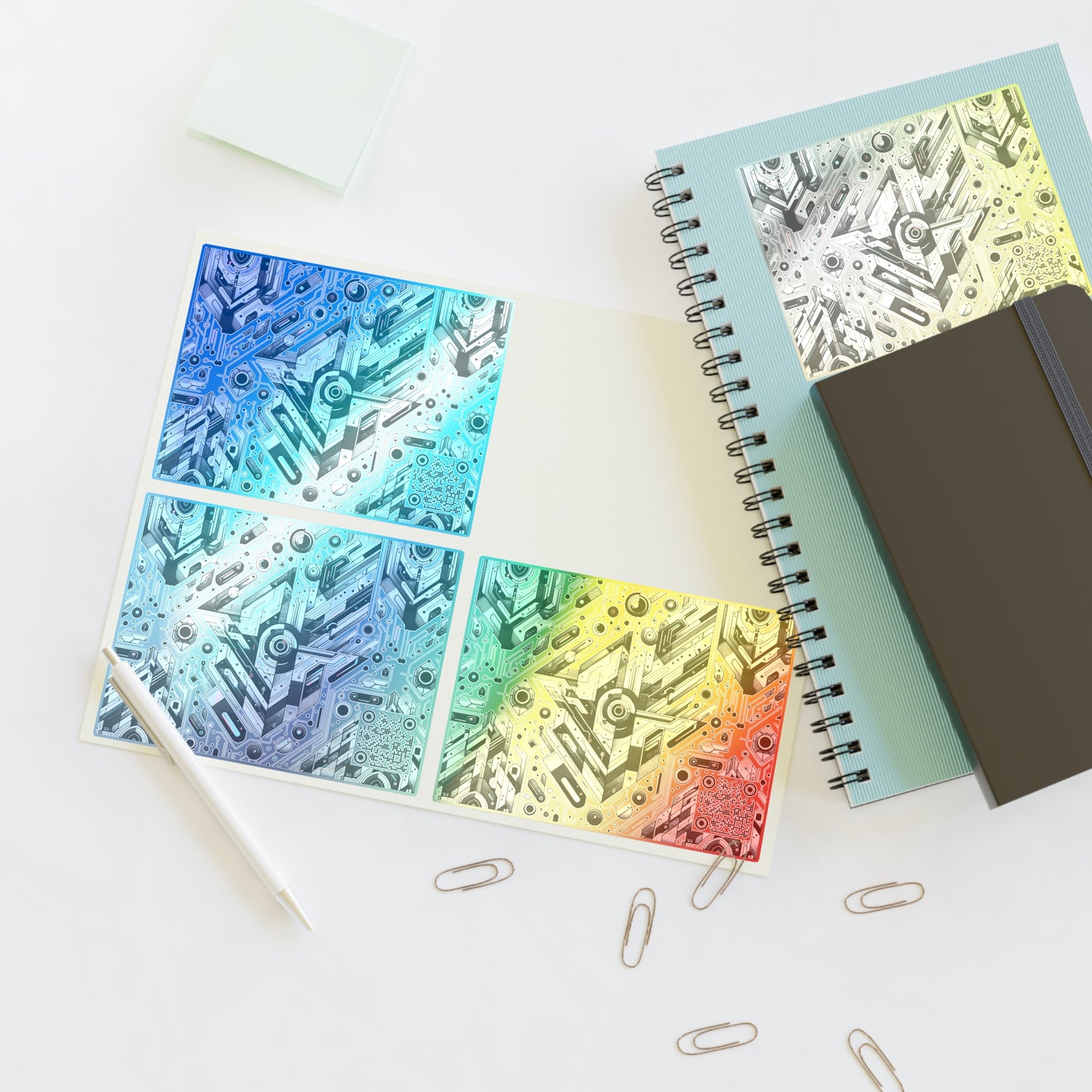 Tech-Infused Streetwear Tech-Forward Minimalism Sticker Sheets - 8404 Design-51