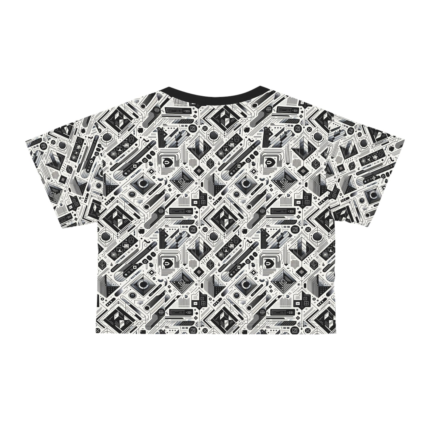 Tech Minimalism Minimalist Tech Crop Tee - 8404 Design-72