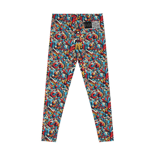 Neo-Traditional Street Art Modern Street Art Fusion Stretch Leggings - 8404 Design-67