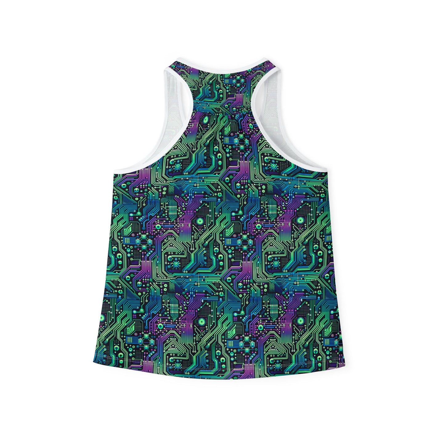 Tech-Infused Neon Tech-Forward Streetwear Women's Tank Top - 8404 Design-66