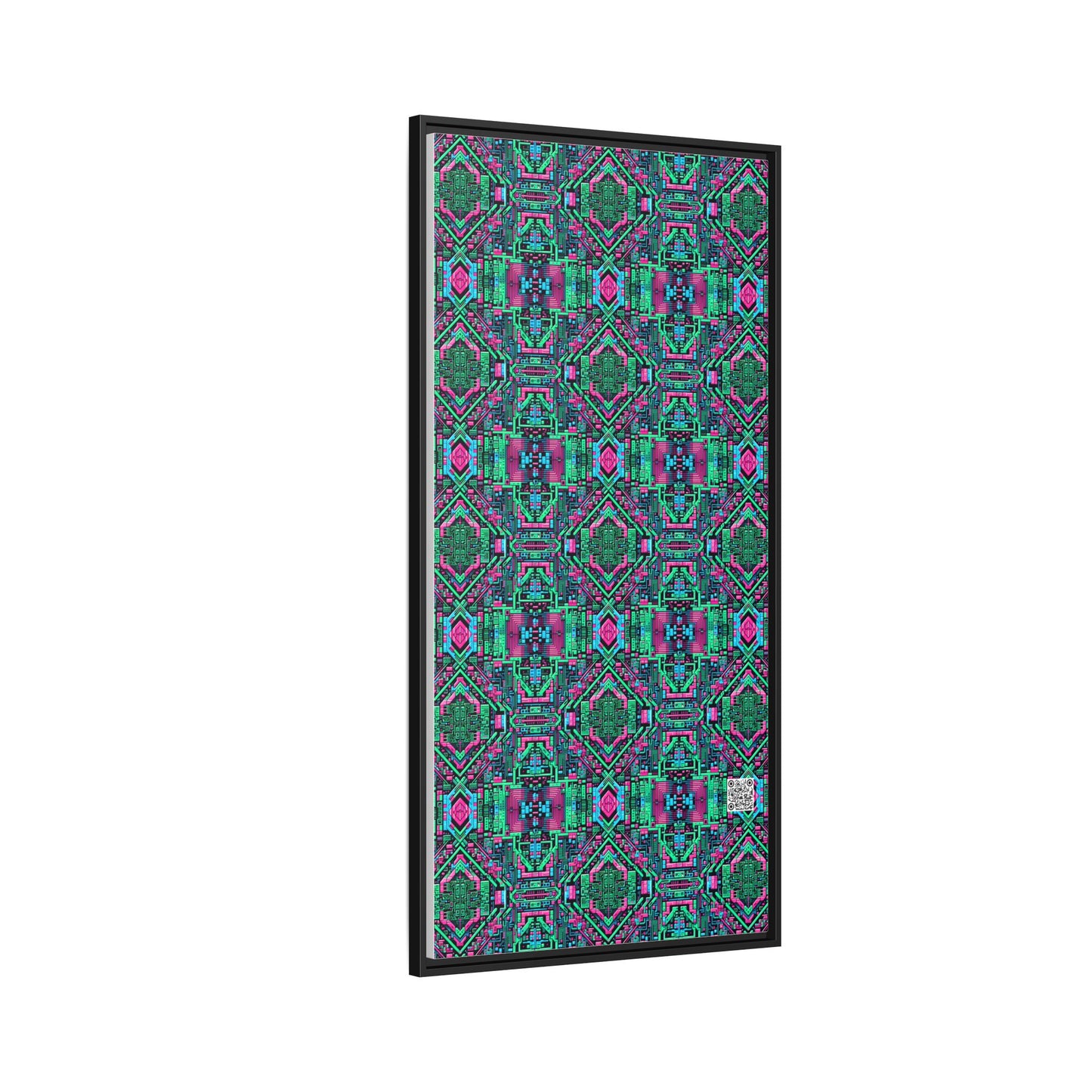 Digital Glitch Vibes Tech-Inspired Streetwear Matte Canvas, Framed (multi-Color) - 8404 Design-71 B