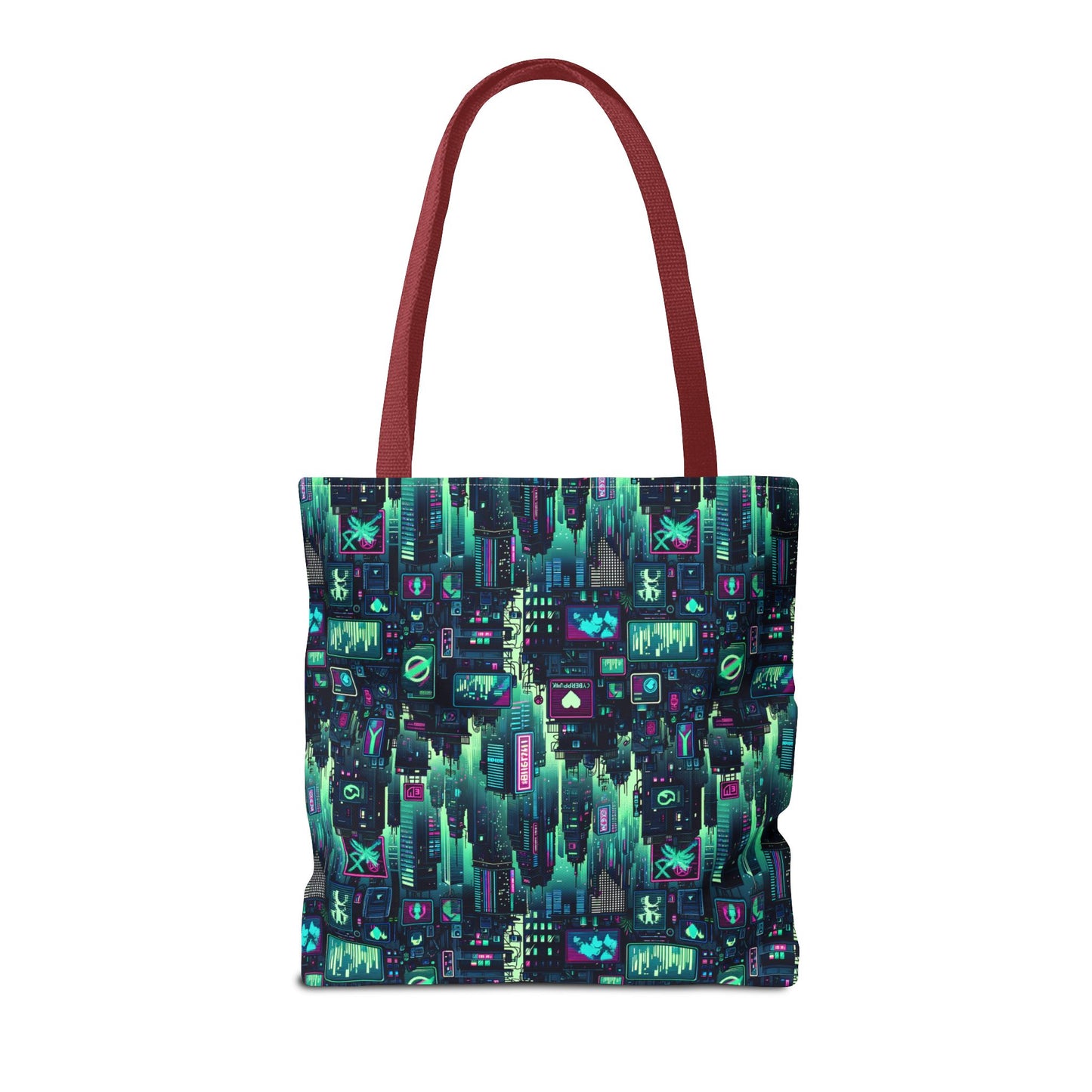 Tech Noir Graphics Futuristic Cyberpunk Tote Bag - 8404 Design-52