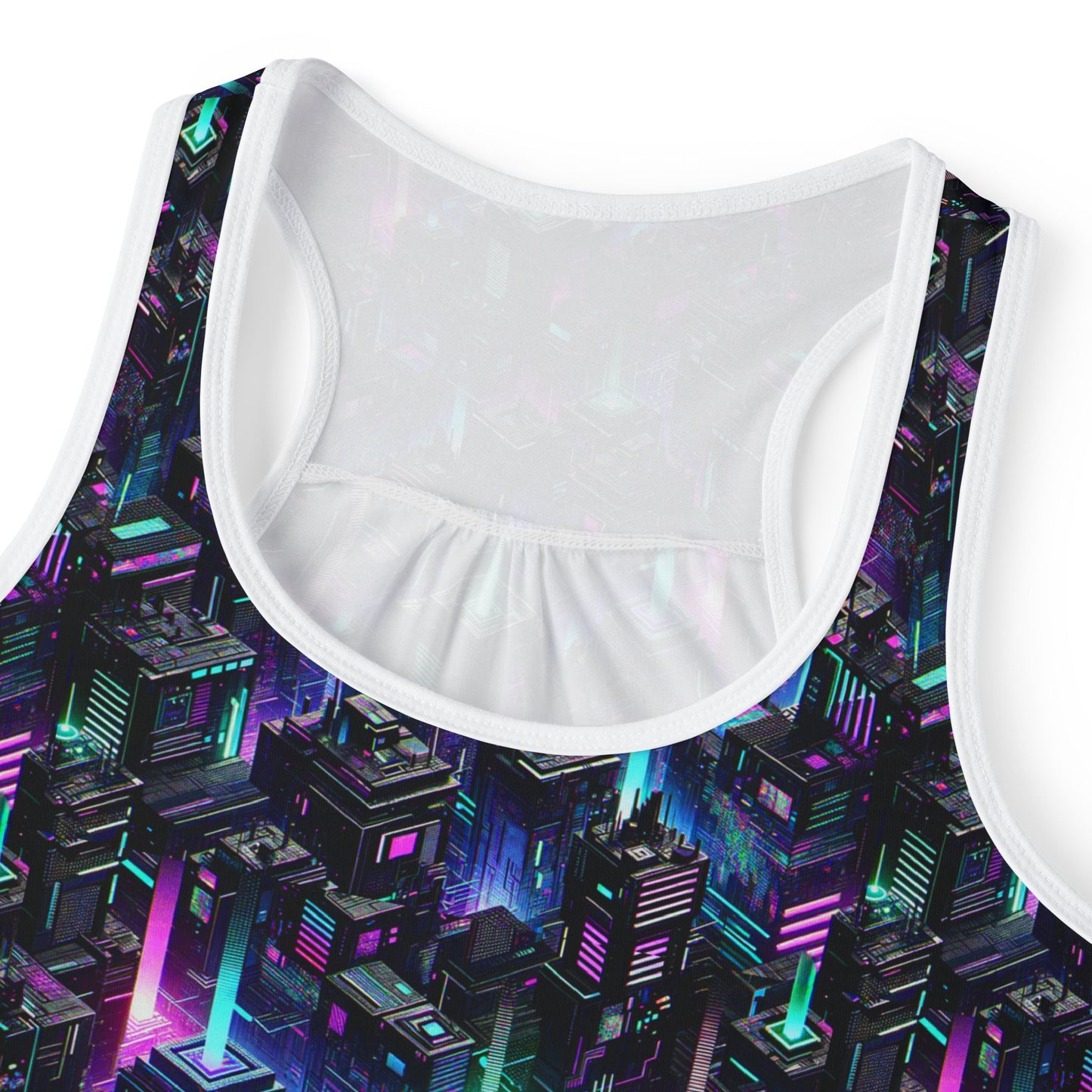 Tech Noir Graphics Futuristic Tech Aesthetics Women's Tank Top - 8404 Design-55