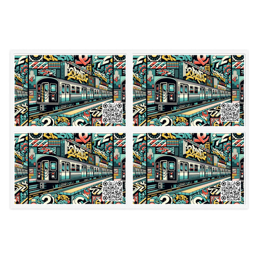 Retro Graffiti Revival Retro Urban Street Art Sticker Sheets - 8404 Design-47