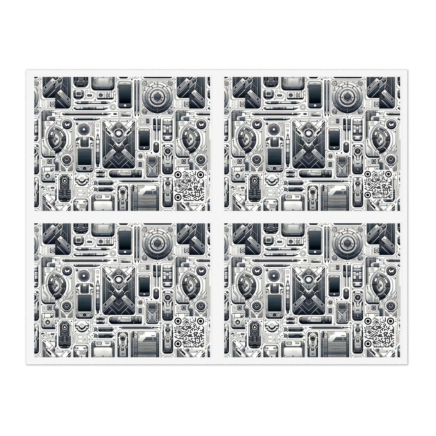 Tech Utility Gear Tech-Forward Minimalism Sticker Sheets - 8404 Design-39