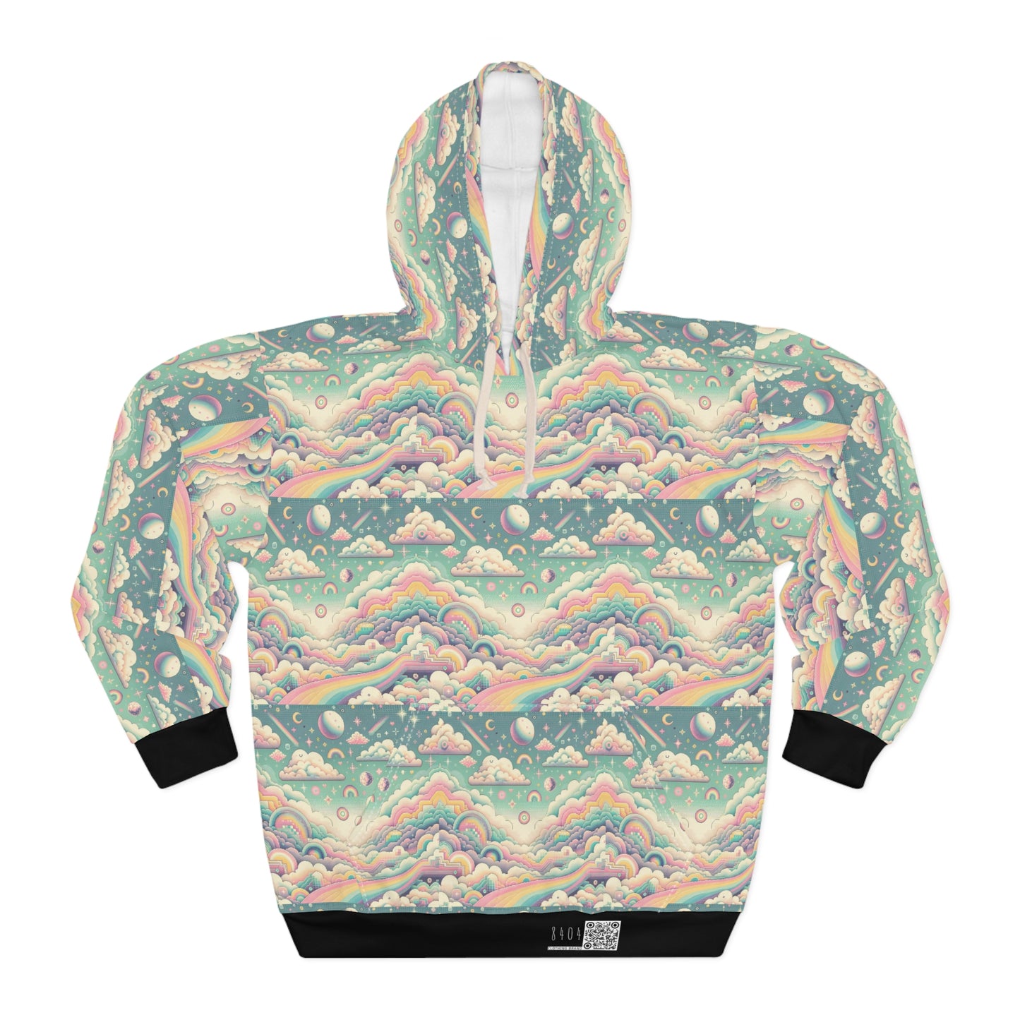 Digital Dreamland Whimsical and Nostalgic Streetwear With a Digital Twist Pullover Hoodie - 8404 Design-65