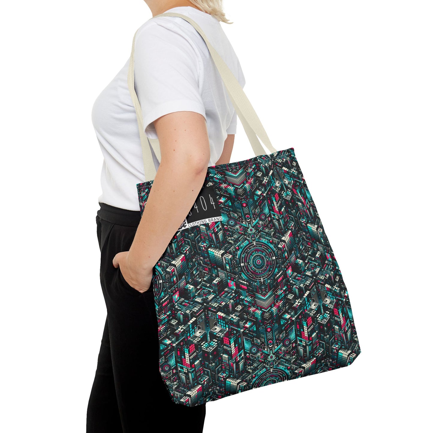 Digital Rebellion Tech-Inspired Streetwear Tote Bag - 8404 Design-54