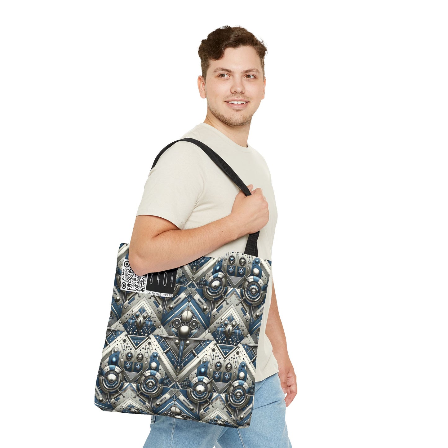 Tech Utility Fusion Tech-Forward Utility With a Futuristic Edge Tote Bag - 8404 Design-63