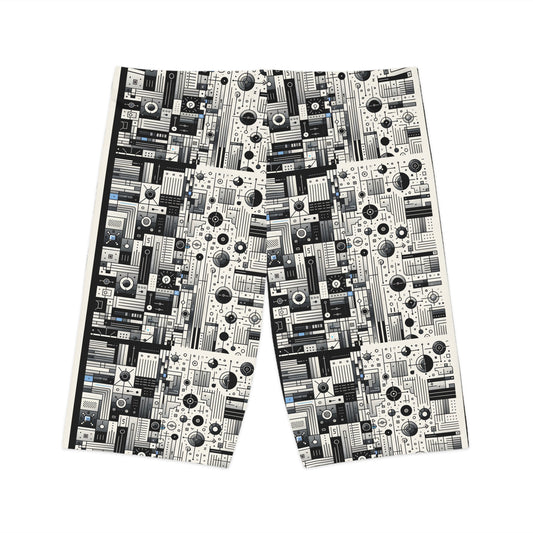 Digital Minimalism Minimalist Tech Women's Bike Shorts - 8404 Design-66