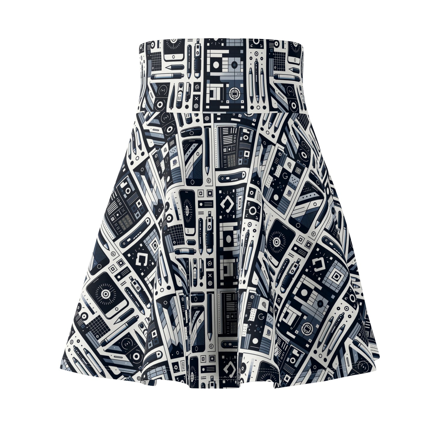 Minimalist Athleisure Minimalist Tech Women's Skater Skirt - 8404 Design-60