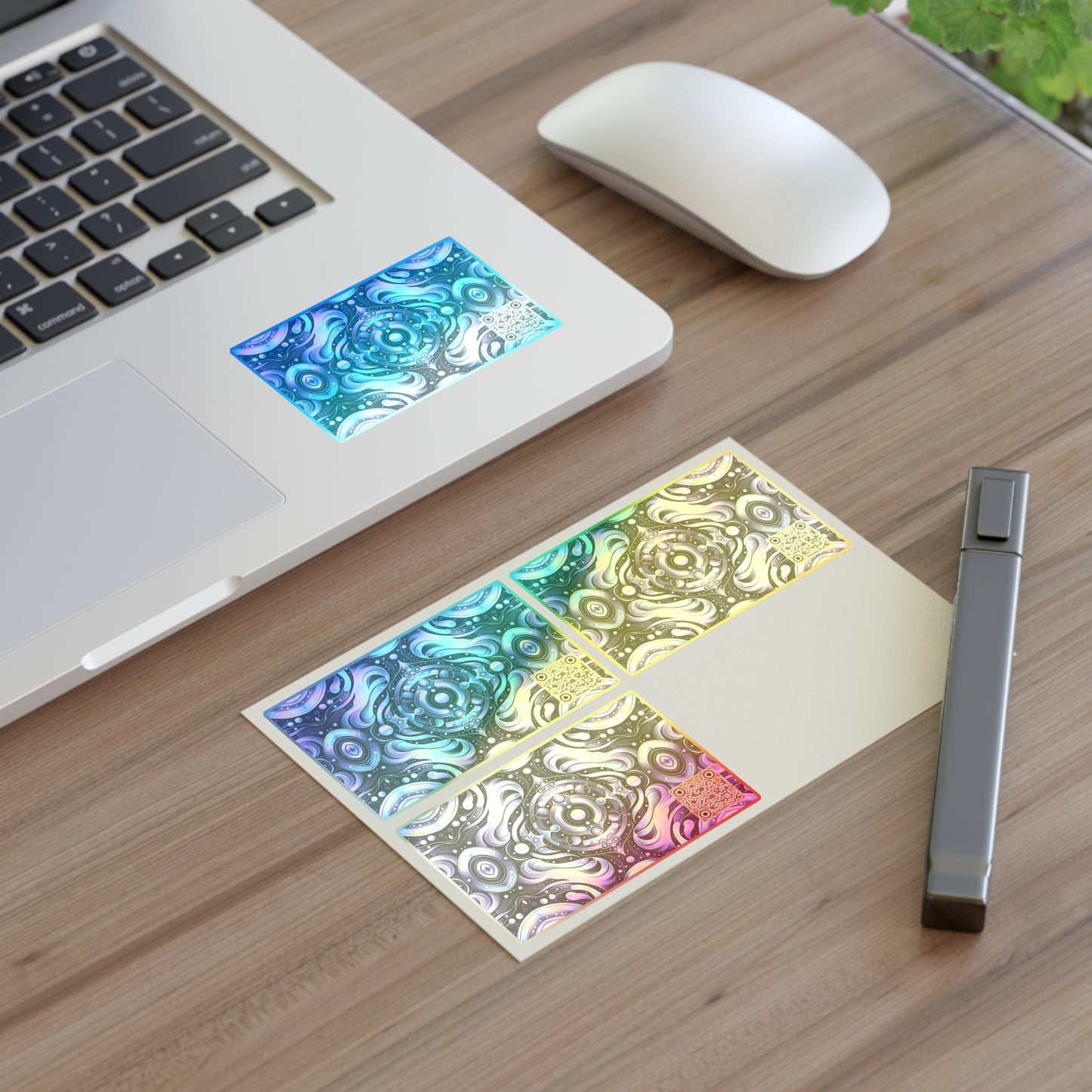 Iridescent Tech Fusion Tech-Forward Streetwear Sticker Sheets - 8404 Design-62