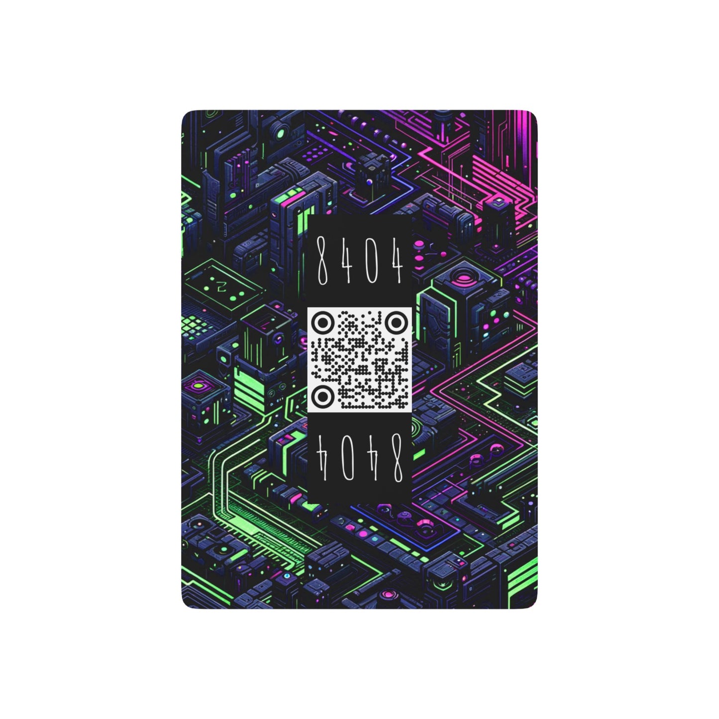 Tech Noir Futuristic Cyberpunk Poker Playing Cards - 8404 Design-55 B