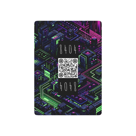 Tech Noir Futuristic Cyberpunk Poker Playing Cards - 8404 Design-55 B