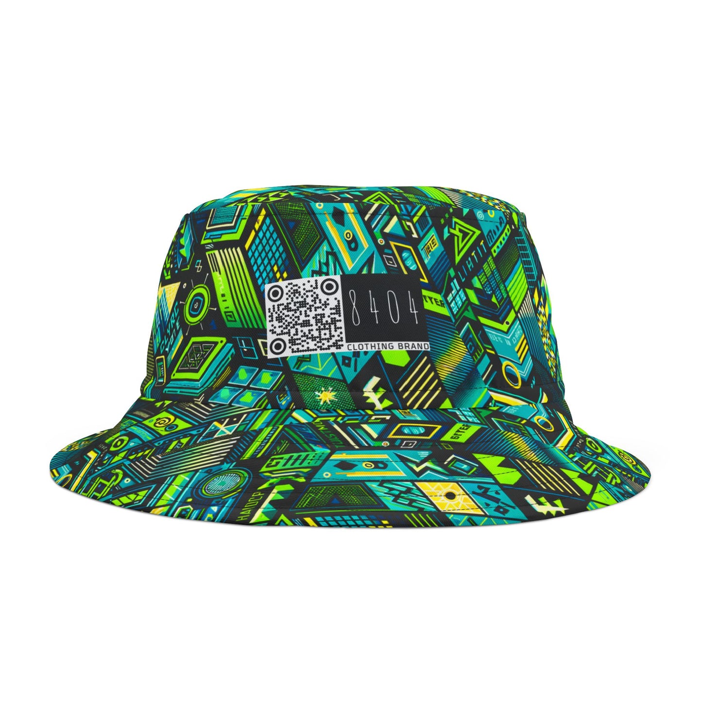 Tech-Infused Neon Tech-Forward Streetwear Bucket Hat - 8404 Design-61