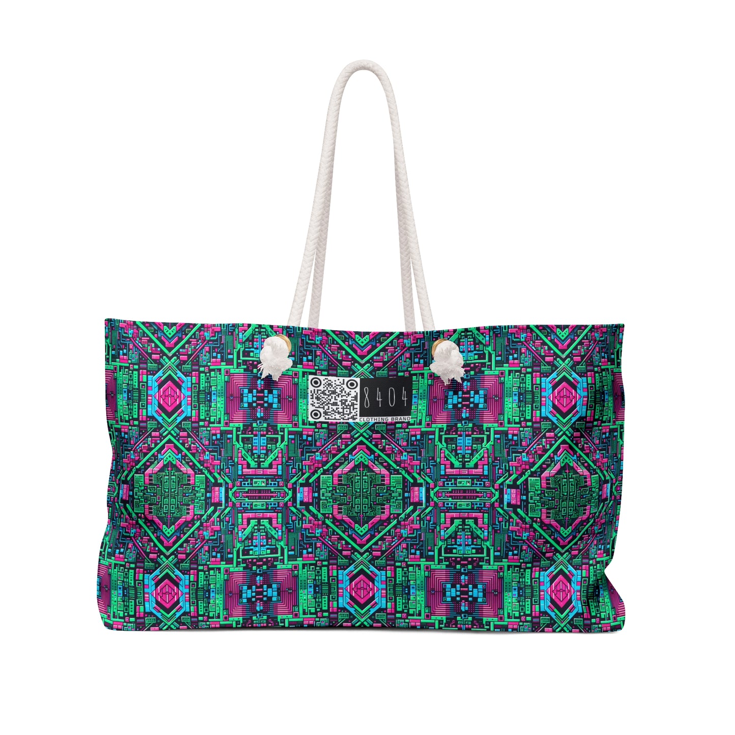 Digital Glitch Vibes Tech-Inspired Streetwear Weekender Bag - 8404 Design-71