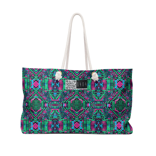 Digital Glitch Vibes Tech-Inspired Streetwear Weekender Bag - 8404 Design-71