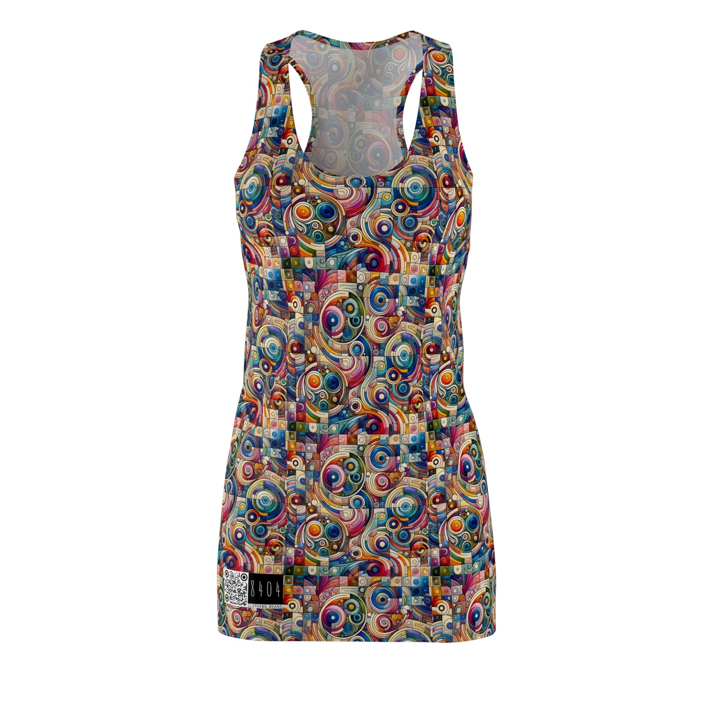 Digital Artistic Expression Artistic Streetwear Women's Cut & Sew Racerback Dress - 8404 Design-49